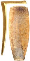 Early Wide Buttplate, in the style of Isaac Haines,
sand cast brass

Overall 5-1/8", width 1-7/8", comb 2-3/16"